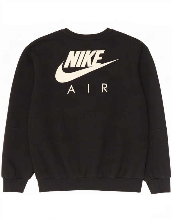 Felpa con grafica Nike da uomo, maglione 2XL, cotone nero