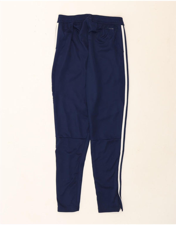 Pantaloni da tuta Adidas da uomo piccoli sportivi in poliestere blu navy