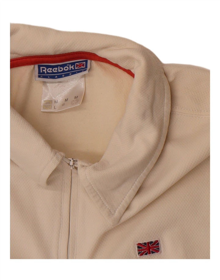 Polo Reebok da uomo a vestibilità ampia, media, bianco sporco