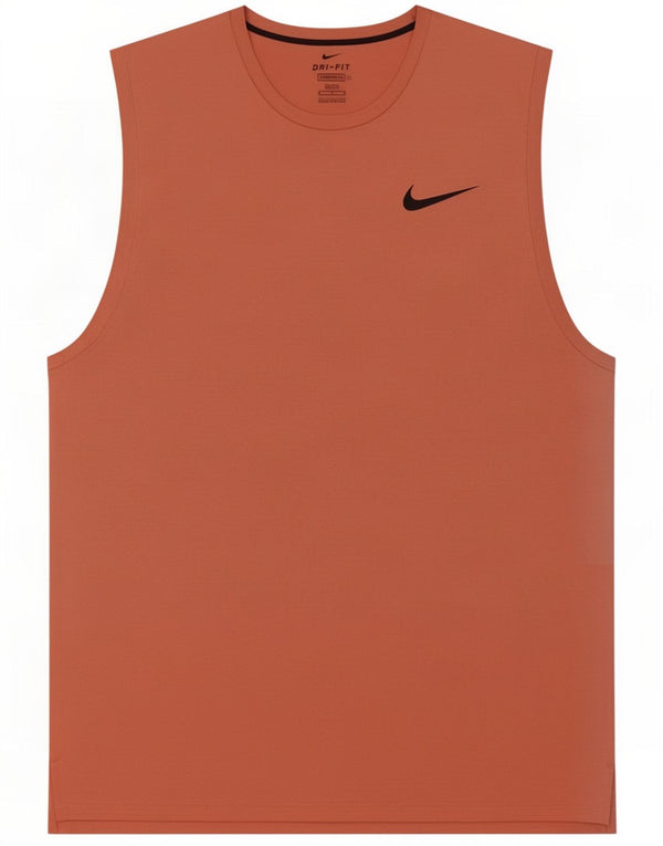 Canotta Nike Dri Fit Standard da uomo in poliestere marrone medio