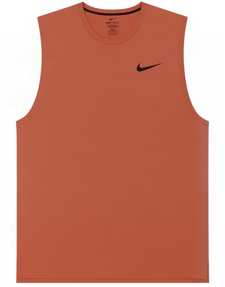 Canotta Nike Dri Fit Standard da uomo in poliestere marrone medio