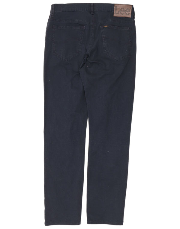 Pantaloni casual dritti da donna Lee Rider W30 L30 in cotone blu navy