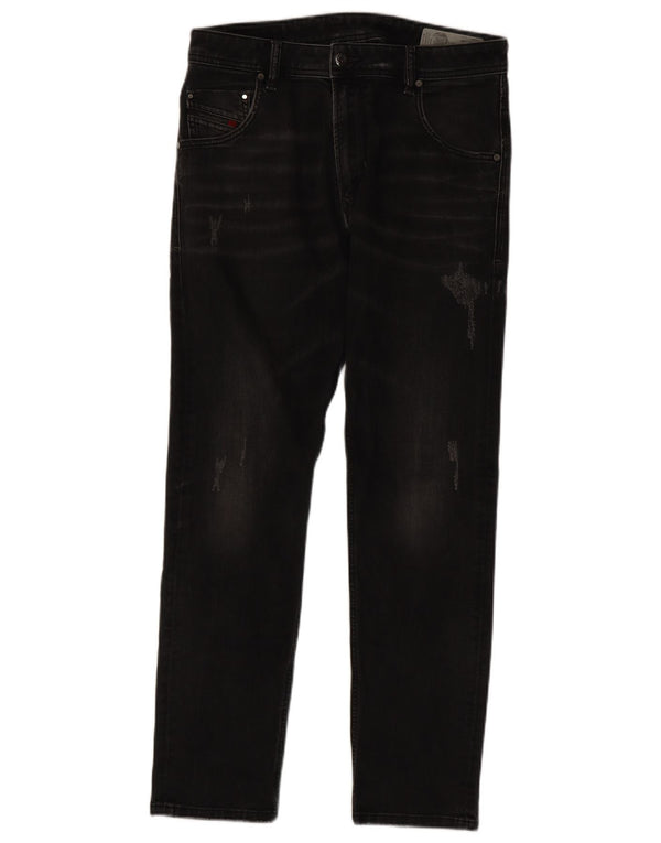 Diesel Uomo Krayver Regular Carrot Slim Jeans W30 L30 Cotone Grigio