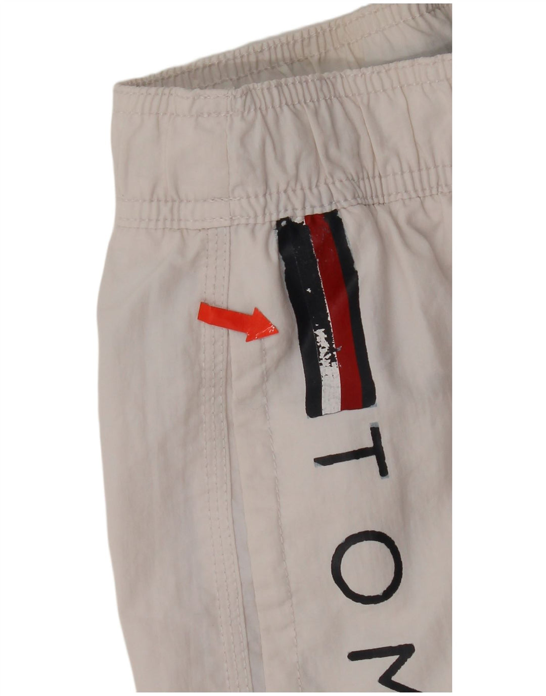 Pantaloncini da bagno grafici da donna Tommy Hilfiger UK 12 Medium White
