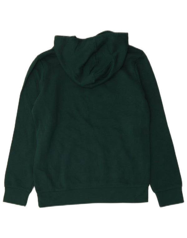 Champion Boys Graphic Hoodie Jumper 11-12 Years Large Green Cotton