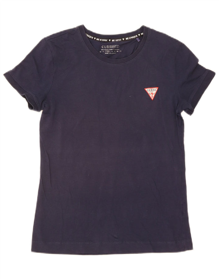 T-shirt da donna Guess Top UK 12 medio blu navy