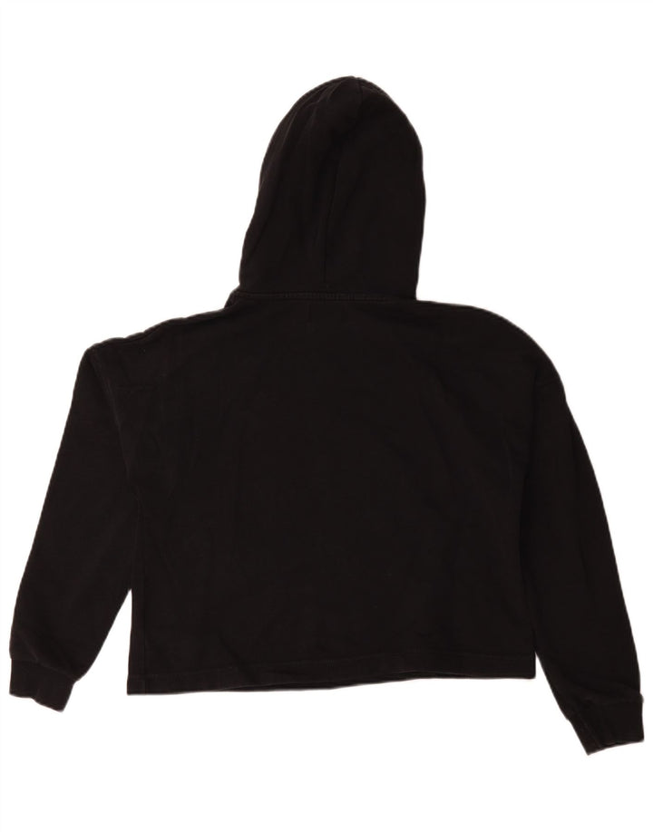 Maglione con cappuccio grafico oversize da donna Converse UK 10 Small Nero