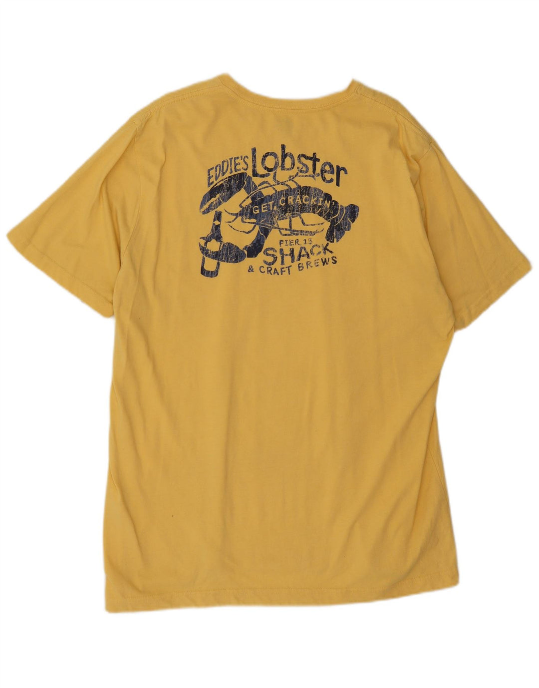 T-shirt grafica da uomo Izod Top XL in cotone giallo
