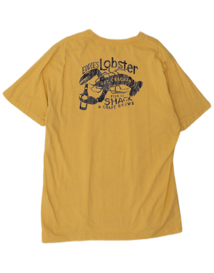 T-shirt grafica da uomo Izod Top XL in cotone giallo