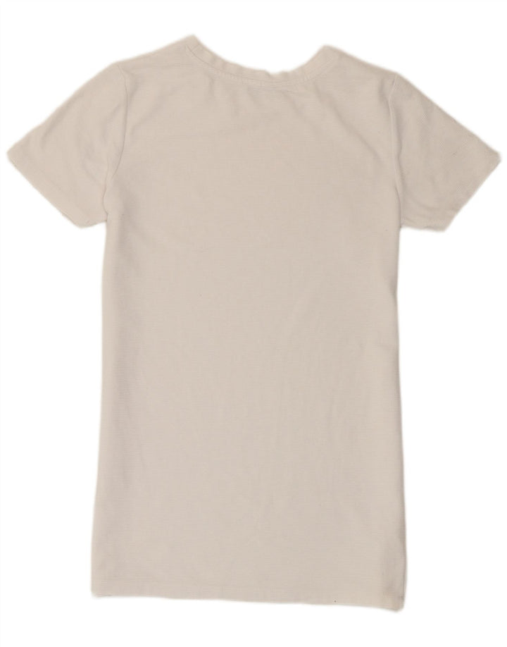 T-shirt Zara da donna Top UK 10 piccola in cotone bianco