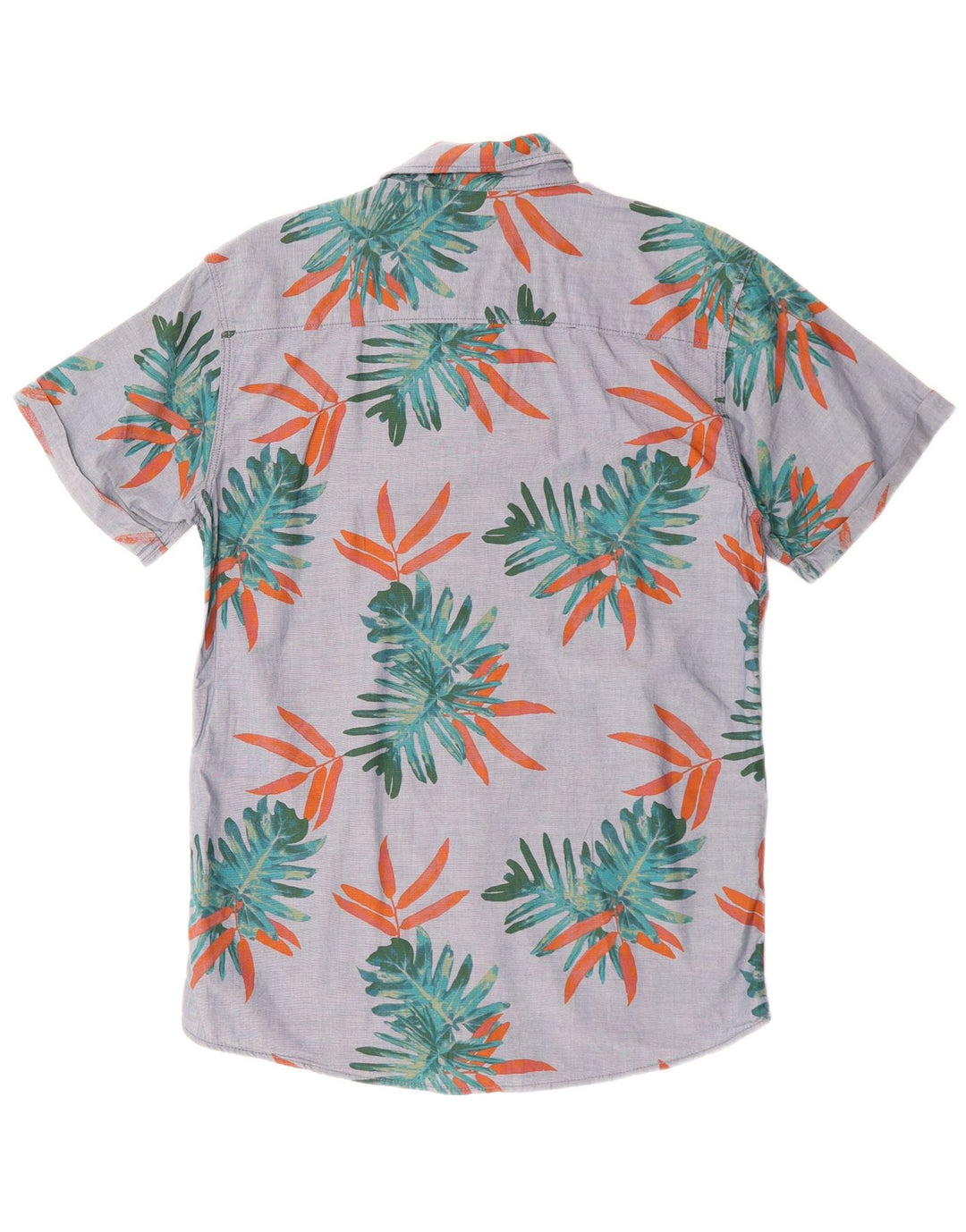 JACK & JONES Camicia da uomo a maniche corte in cotone floreale grigio medio