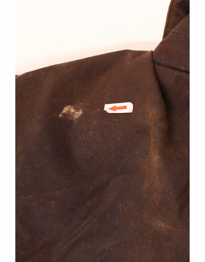 Soprabito oversize in cotone cerato da donna Toggi UK 16 grande marrone