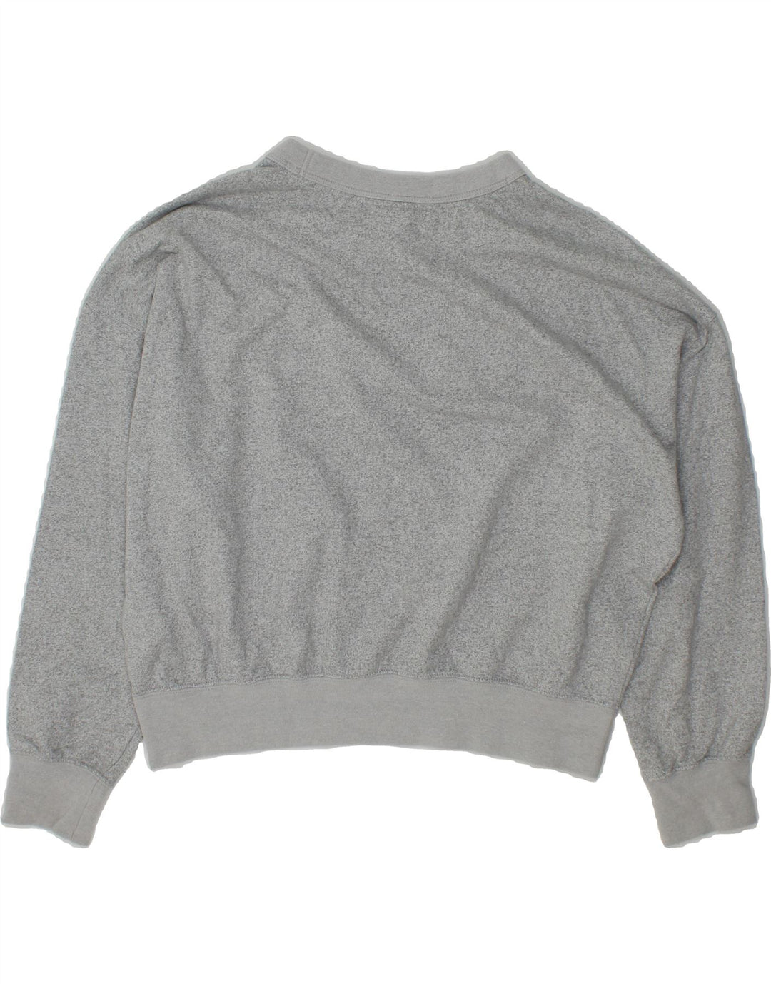 CHAMPION Womens Oversized Crop Graphic Sweatshirt Jumper UK 10 Small Grey Vintage Champion and Second-Hand Champion from Messina Hembry 
