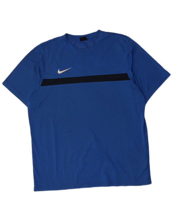 T-shirt NIKE Dri Fit da uomo, 2XL, poliestere color block blu