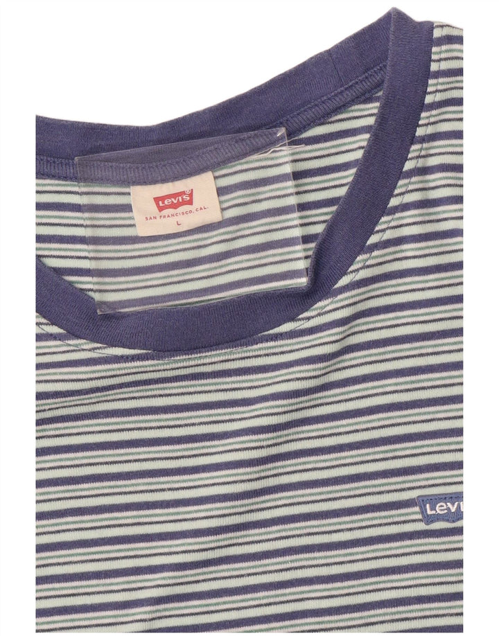 T-shirt da donna LEVI'S UK 14 a righe grandi blu