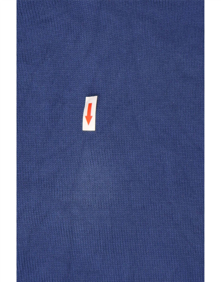 Maglione da uomo Marks & Spencer vestibilità regolare con scollo a V grande cotone blu