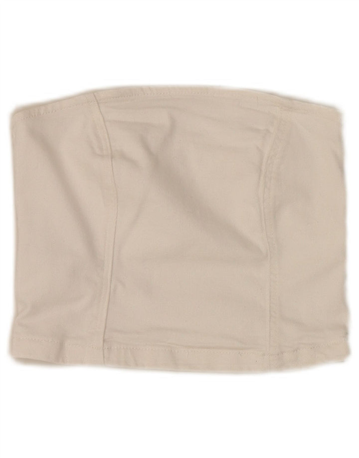 Top corsetto da donna Mango UK 4 XS cotone bianco