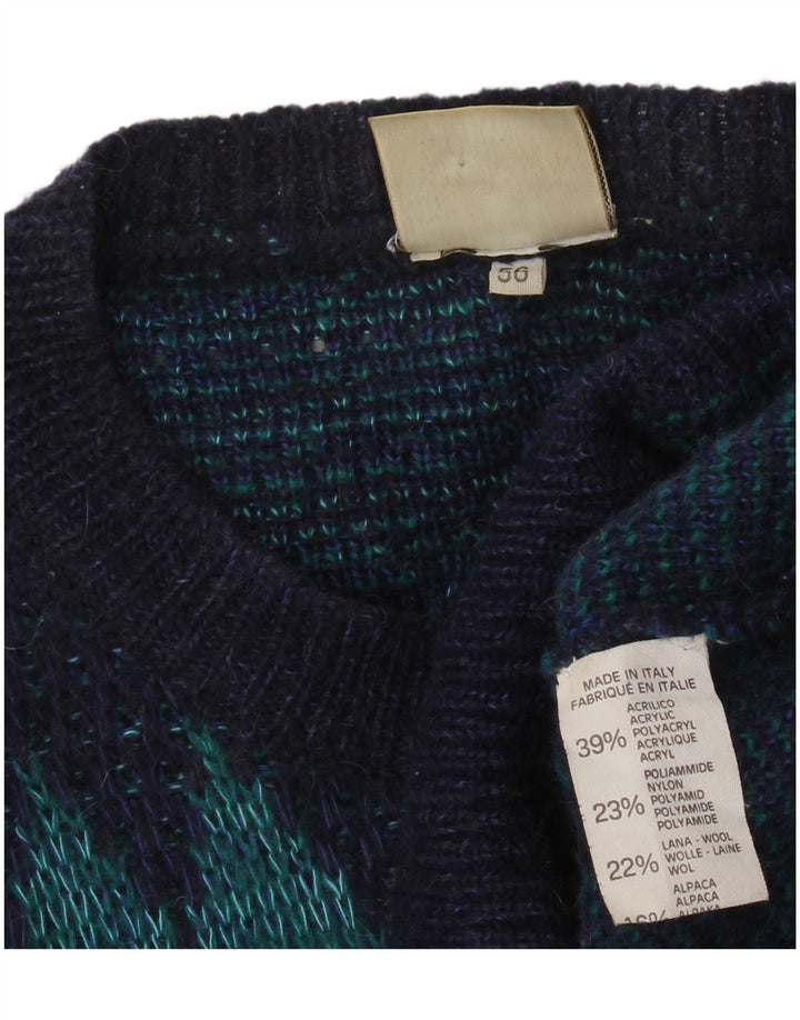 4 CASTELLA Maglione da uomo con scollo a barca IT 56 XL Blu navy geometrico