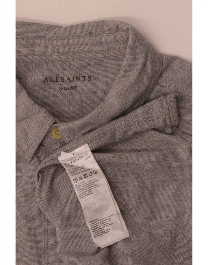 Camicia da uomo All Saints XL in cotone grigio
