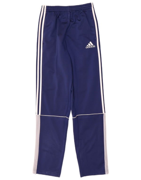 Pantaloni della tuta da ragazzo Adidas 13-14 anni in poliestere color block blu