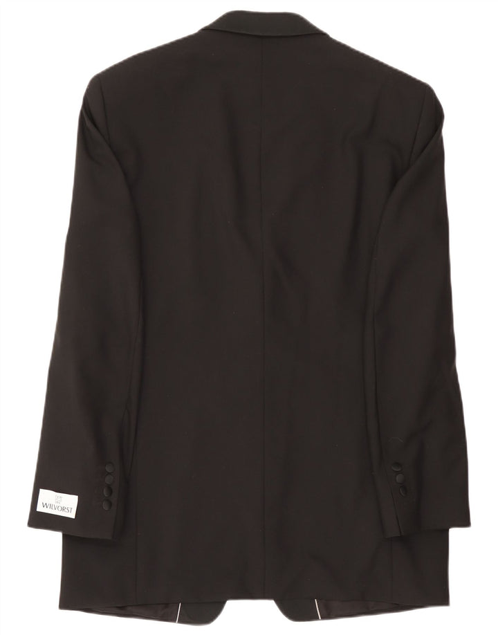 Giacca blazer da uomo a 1 bottone Wilvorst EU 50 grande lana nera