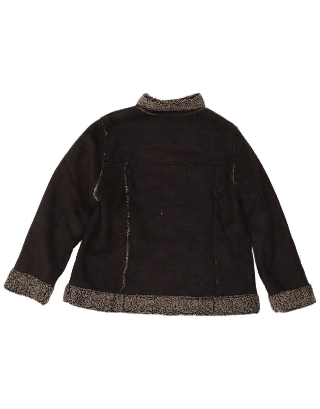 Giacca Sherpa da donna Marks & Spencer UK 18 XL Poliestere nero