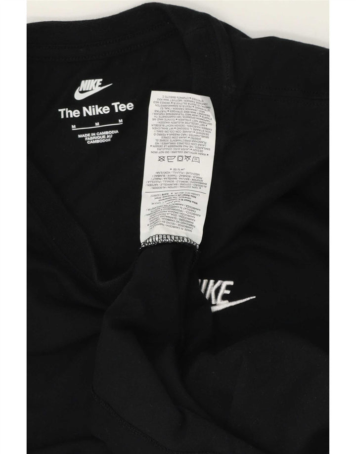Top Nike da uomo a maniche lunghe in cotone nero medio