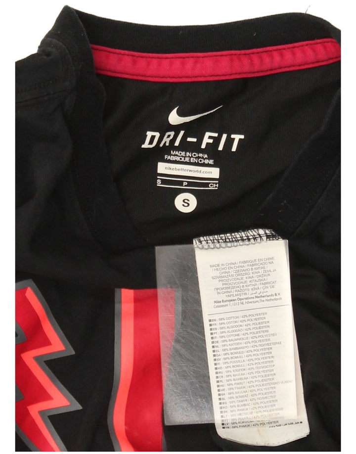 T-shirt grafica Nike Dri Fit da uomo, piccola, in cotone nero