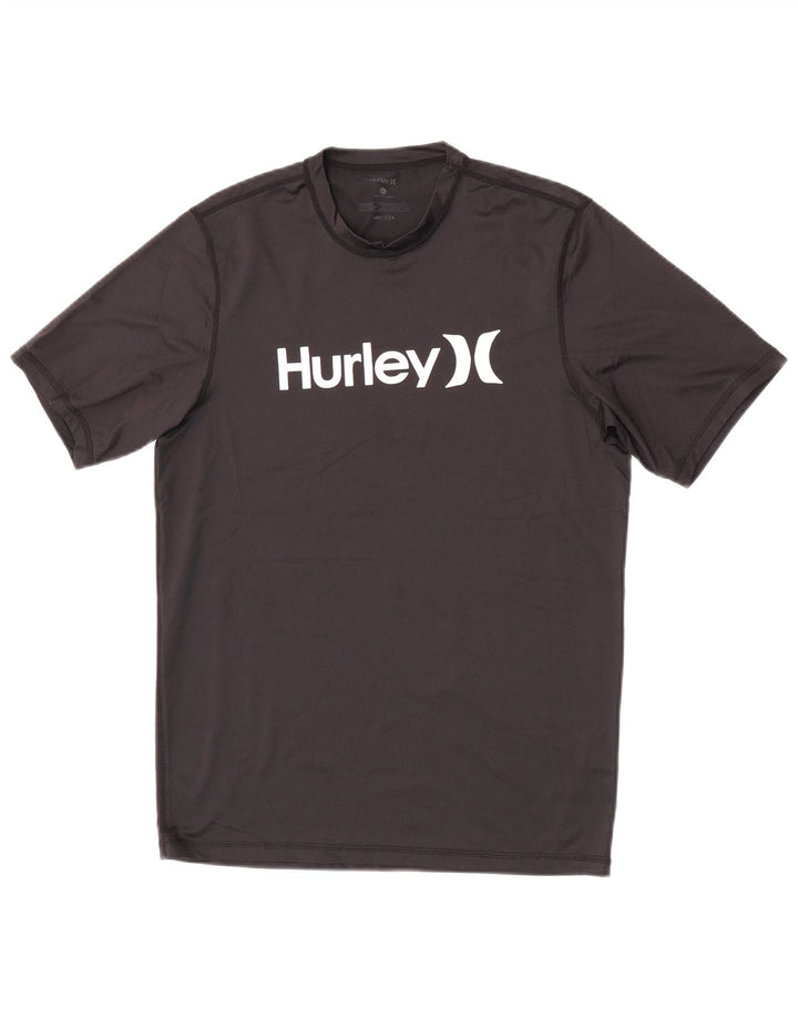 T-shirt grafica da uomo Hurley Top Small in poliestere nero