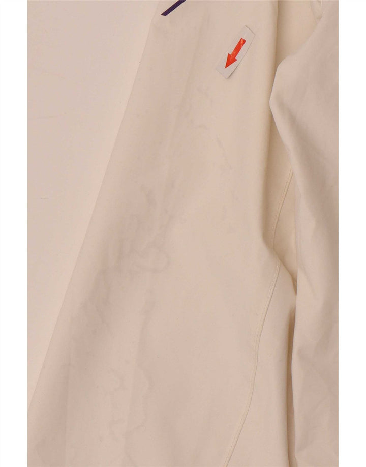 Giacca antipioggia con cappuccio grafica da donna Helly Hansen UK 10 Small bianca in poliammide