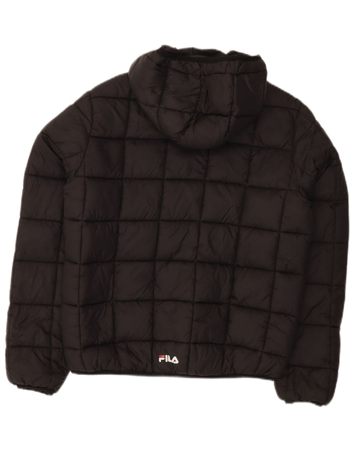 Giacca imbottita con cappuccio Fila da bambino 13-14 anni Nera