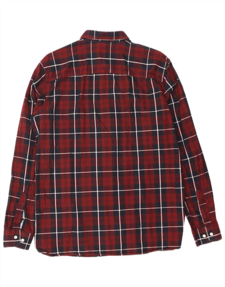 Camicia da uomo Jack & Jones XL in cotone a quadri bordeaux