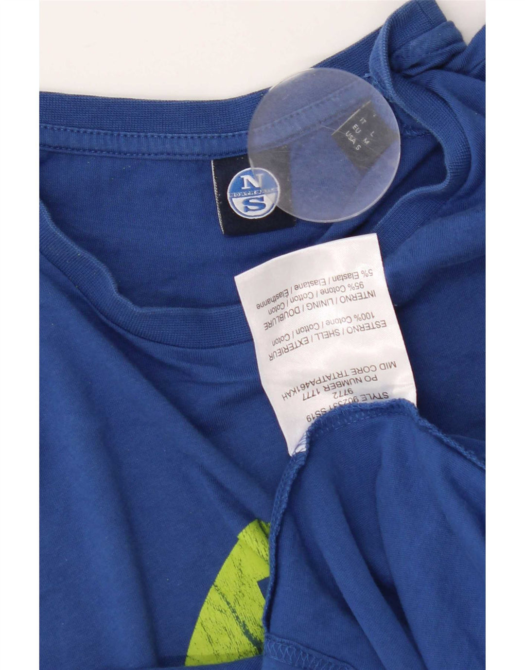T-shirt grafica da uomo North Sails Top in cotone blu medio