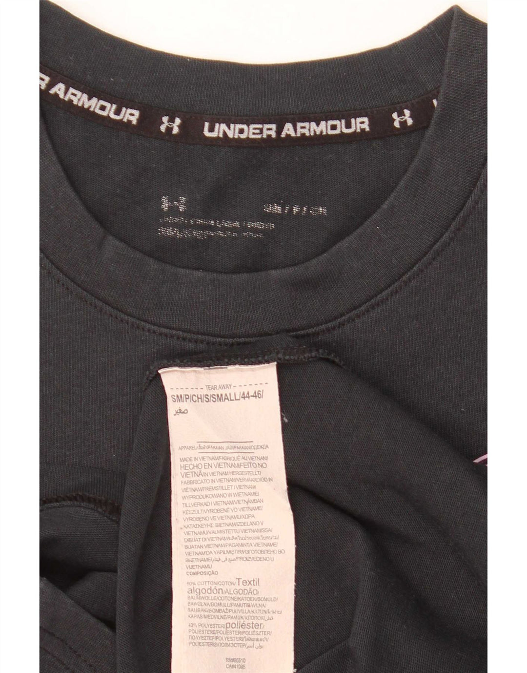 Maglietta grafica da uomo Under Armour Top Small in cotone nero