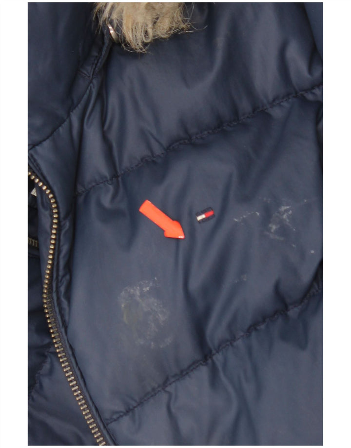 Giacca imbottita con cappuccio Tommy Hilfiger per ragazze 15-16 anni in poliestere blu