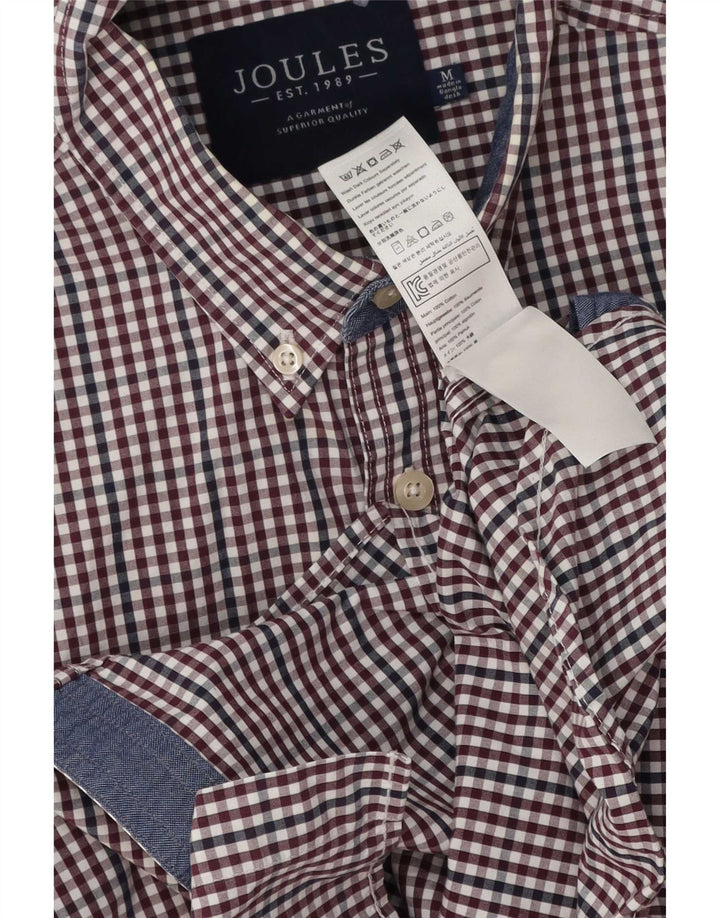 Camicia da uomo Joules in cotone a quadretti bordeaux medio