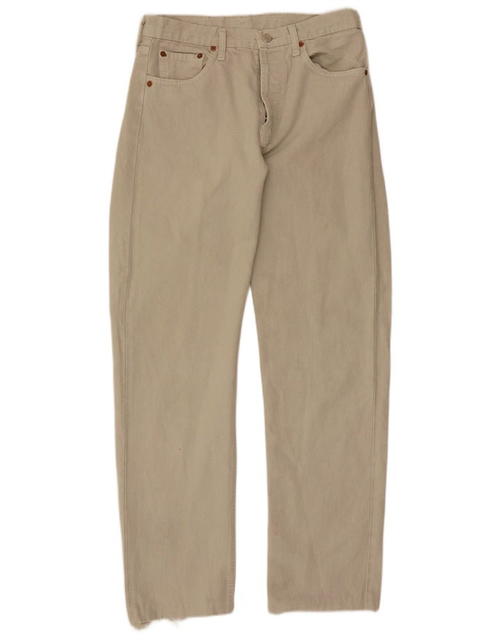 Levi's Uomo 501 Pantaloni Casual Dritti W31 L30 Beige