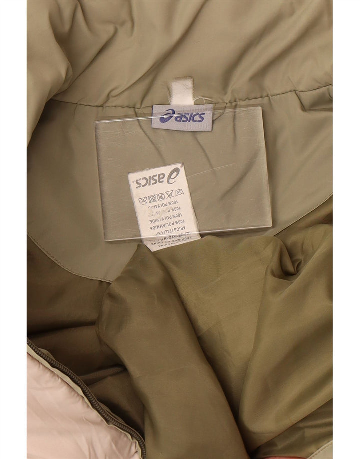 Gilet imbottito ASICS da donna UK 14 medio kaki poliestere color block