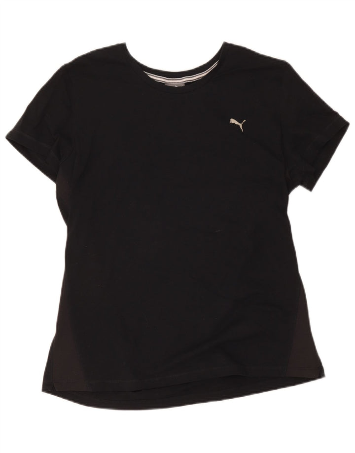 T-shirt da donna Puma UK 16 grande in cotone nero