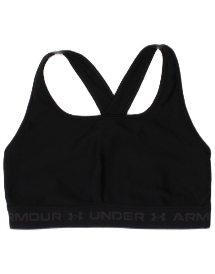 Reggiseno sportivo Under Armour da donna con grafica a compressione, medio, nero, sportivo
