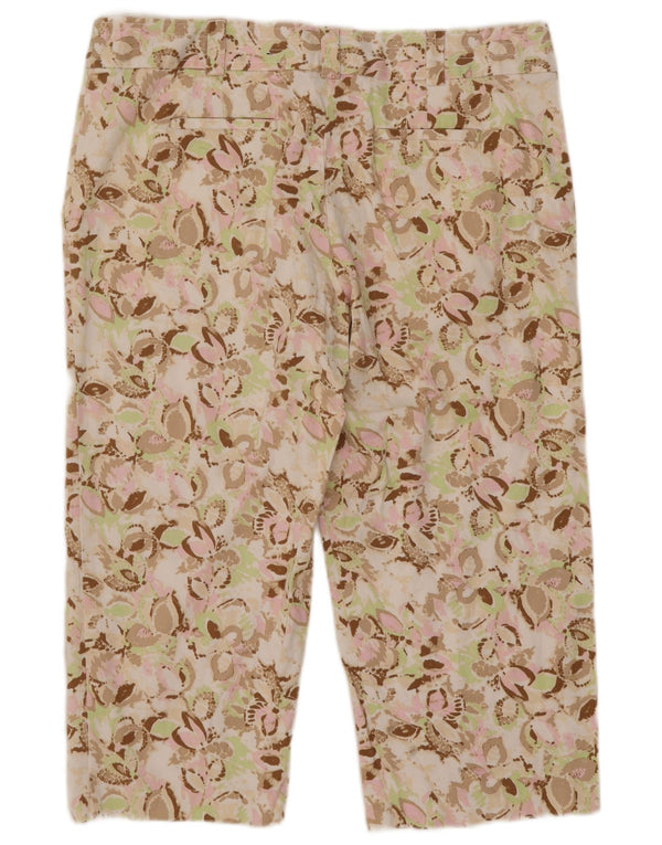 Pantaloni Capri da donna Izod US 14 XL W38 L22 Cotone floreale multicolore
