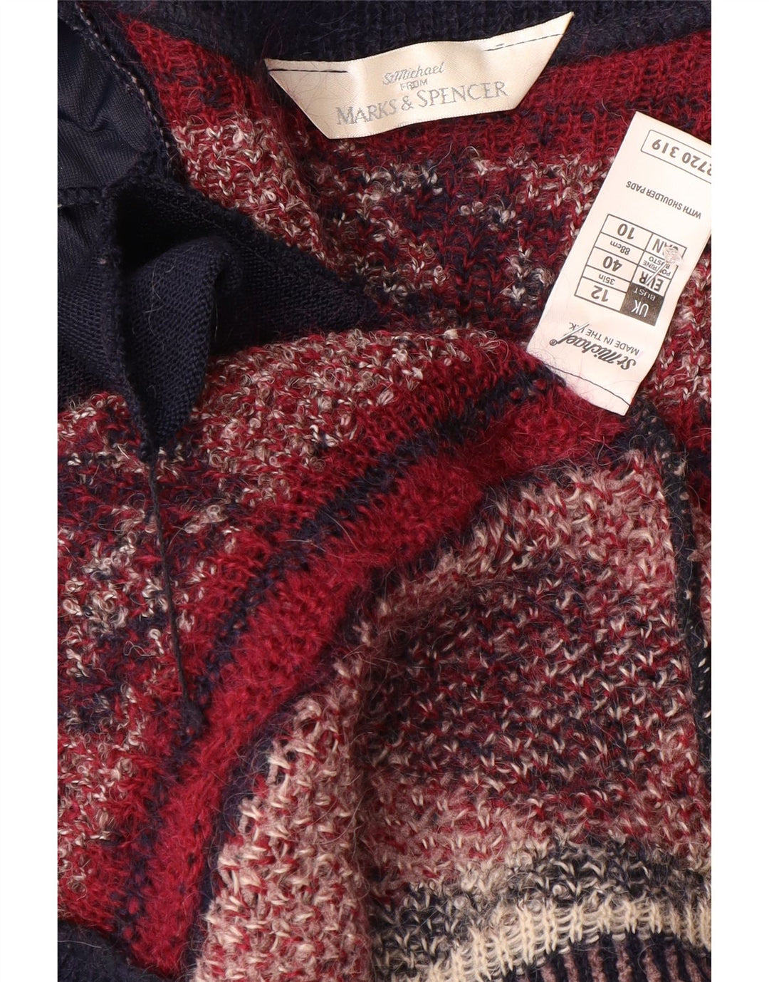Maglione cardigan lungo da donna Marks & Spencer UK 12 medio blu navy