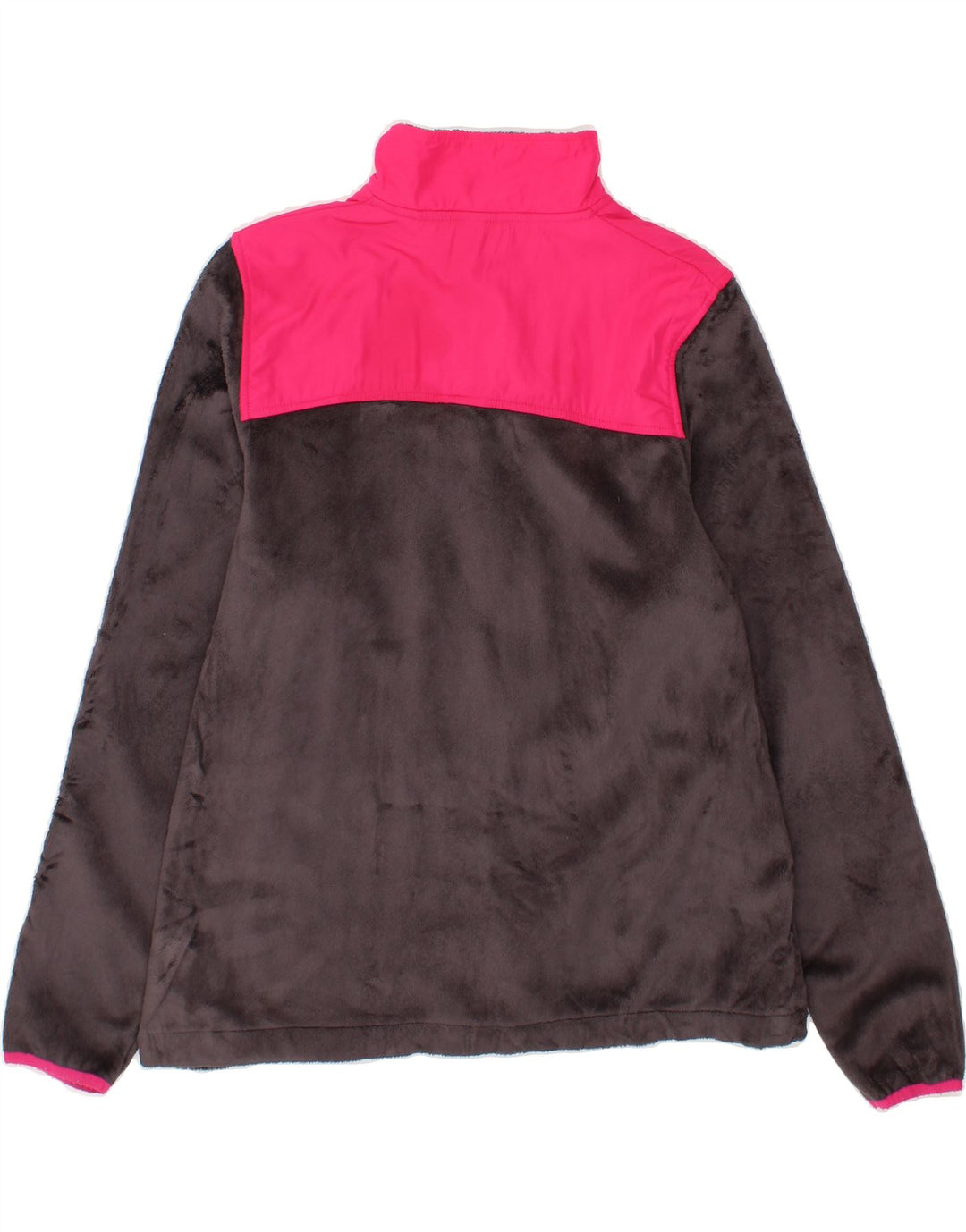 FILA Womens Fleece Jacket UK 16 Large Grey Colourblock Polyester Vintage Fila and Second-Hand Fila from Messina Hembry 