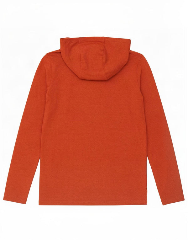 Maglia Nike da uomo a maniche lunghe con cappuccio, piccola, arancione, in poliestere