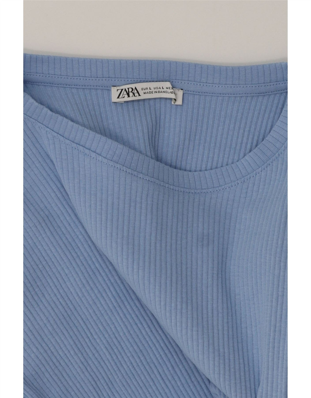ZARA T-shirt corta da donna Top UK 14 grande blu