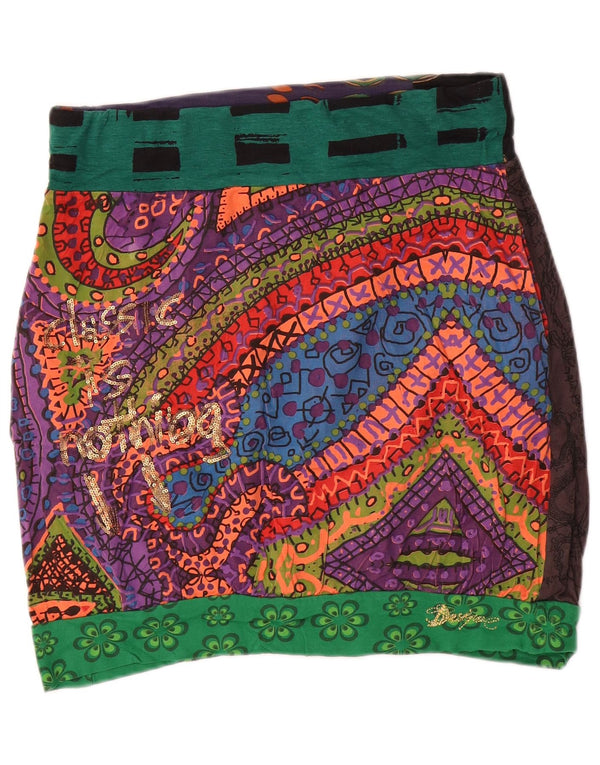 Desigual Womens Graphic Bubble Skirt Large W32 Multicoloured