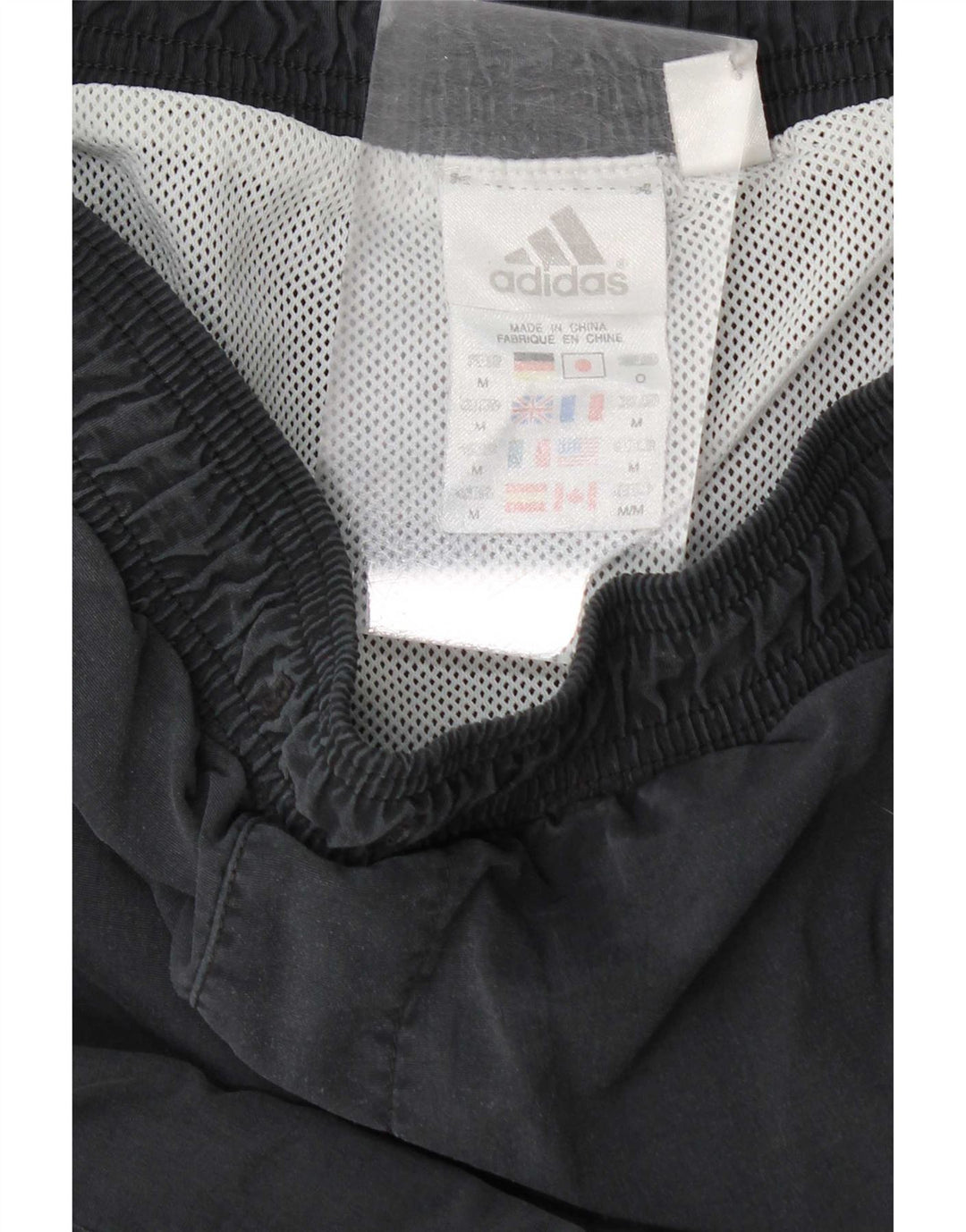 Pantaloncini sportivi Adidas da uomo in poliammide color block grigio medio