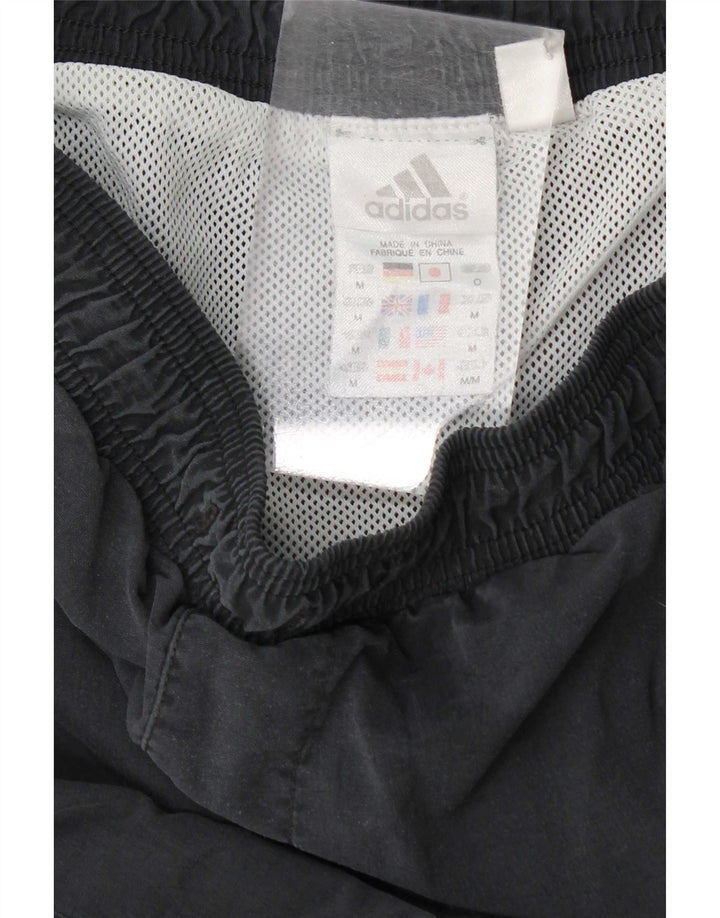 Pantaloncini sportivi Adidas da uomo in poliammide color block grigio medio