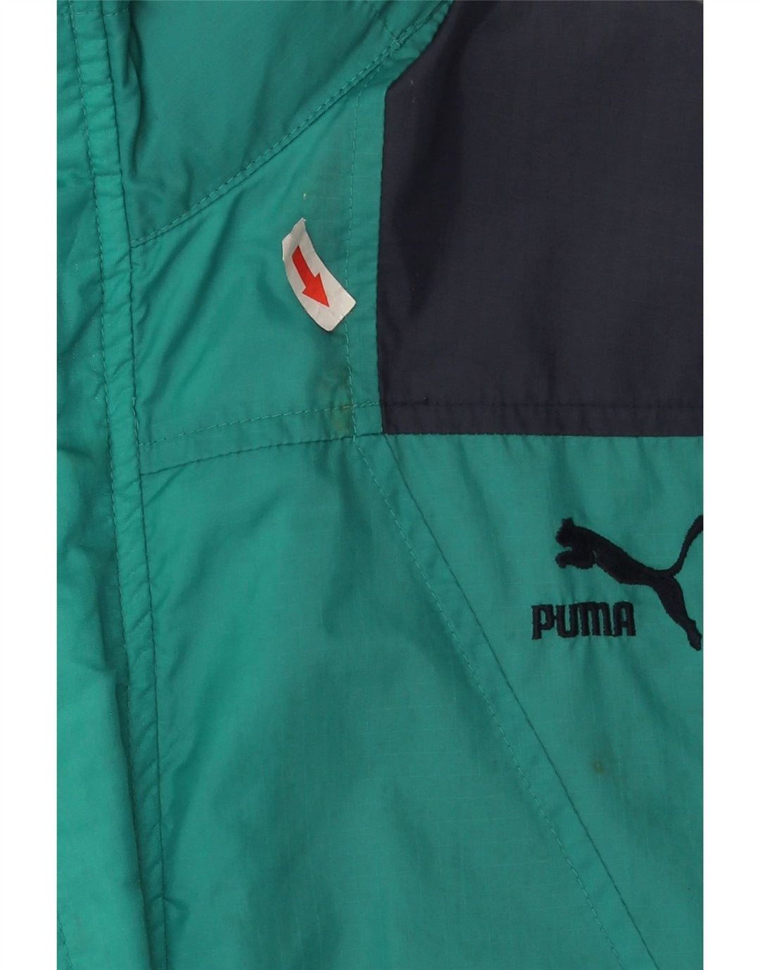Giacca antipioggia da uomo Puma UK 36 Small Turchese Colorblock Nylon