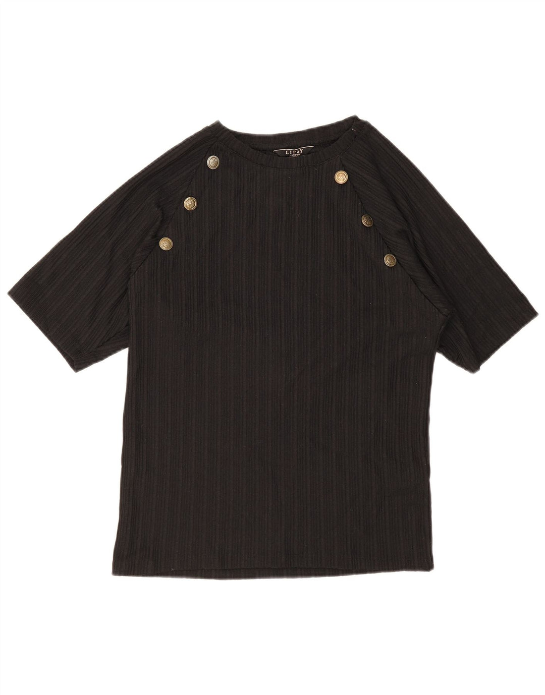 Maglietta da donna Lipsy Top UK 16 grande poliestere nero